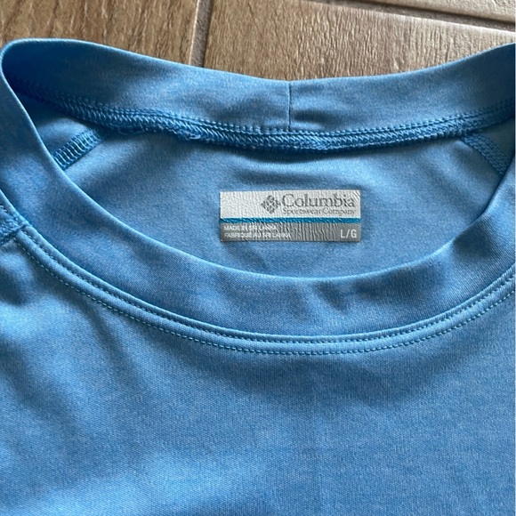 Columbia PFG Blue Short Sleeve Athletic Shirt Men's Large - Picture 5 of 8